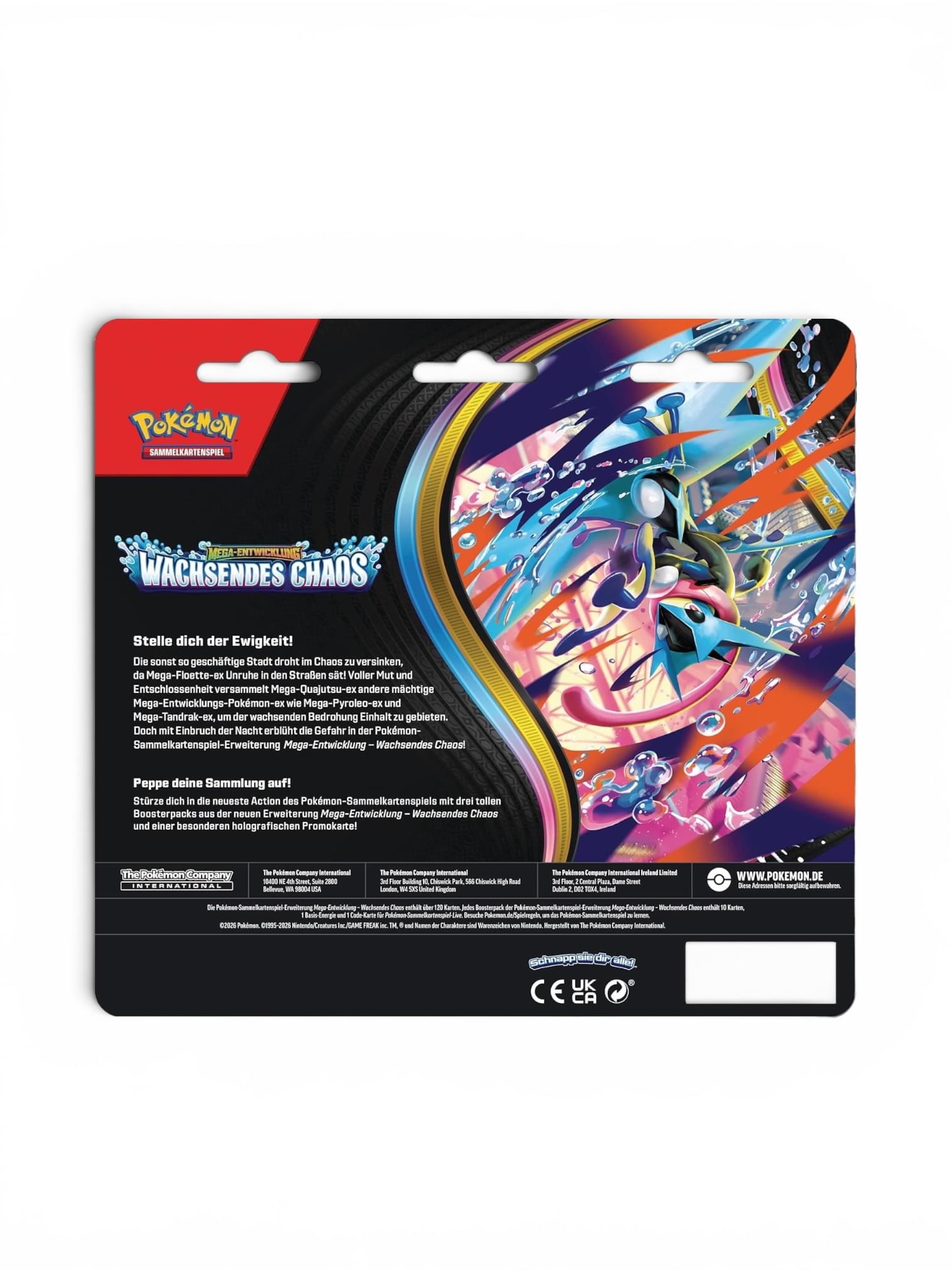 Pokémon Wachsendes Chaos 3-Pack Blister